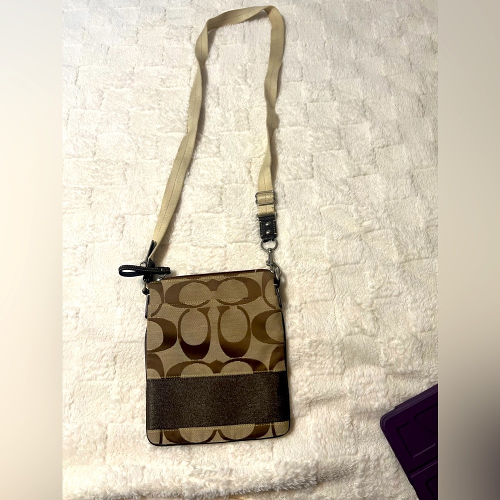 Coach crossbody beige/brown
